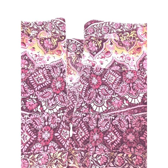 Emma James Womens Skirt Tiered Pink Boho Vintage Style Geometric Size 12  JH1044 - Picture 4 of 4